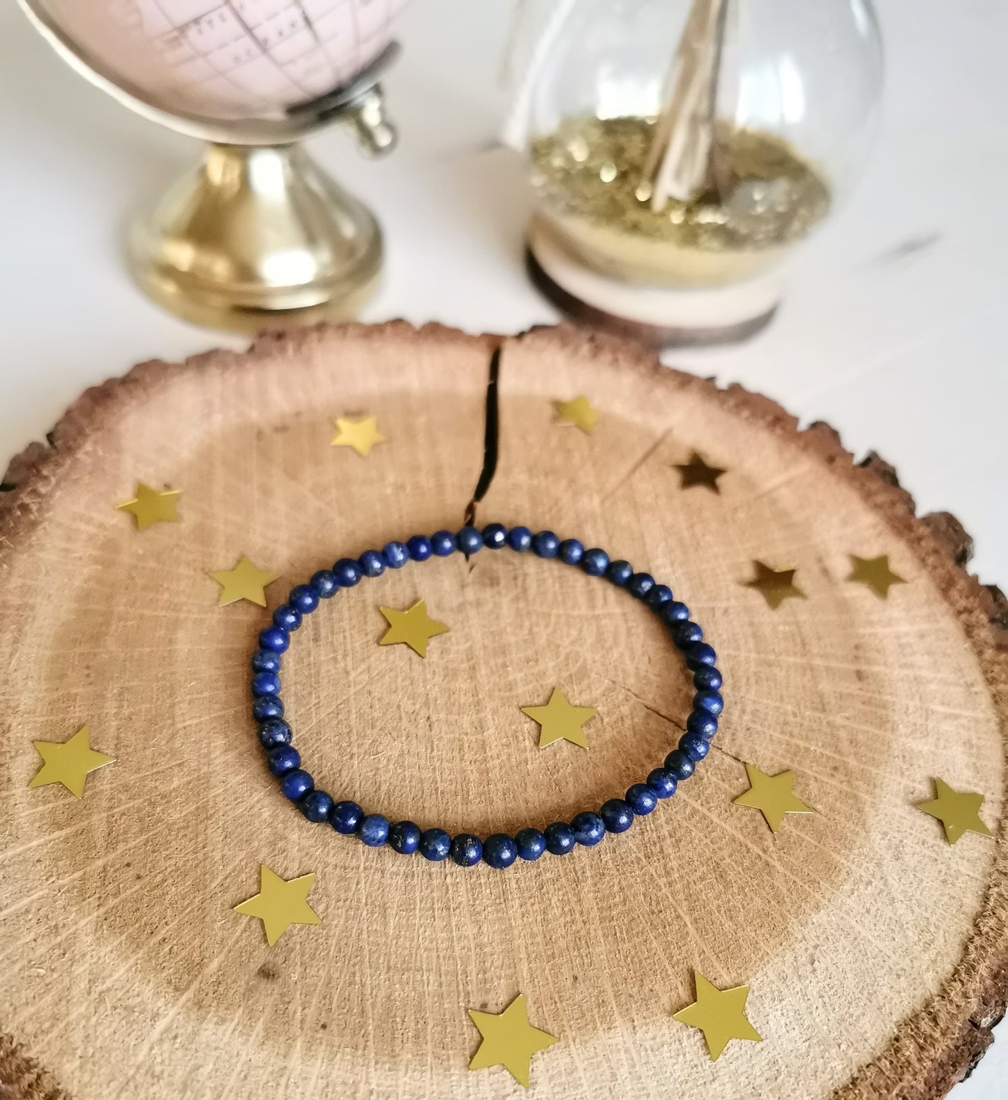 Bracelet en Lapis lazuli 4mm