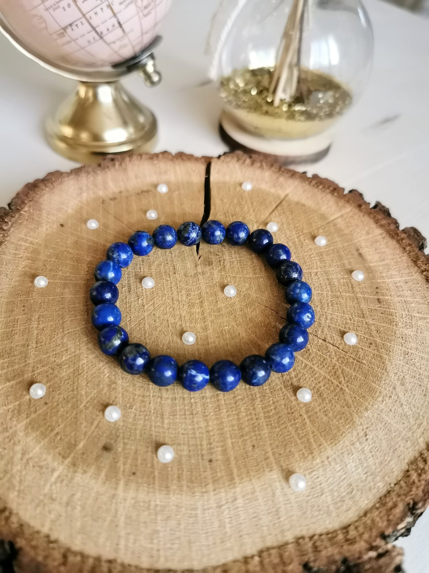 Bracelet en Lapis lazuli 8mm