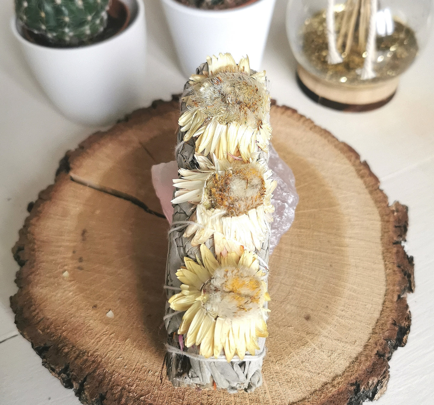 Bouquet de Sauge avec Tournesols albinos