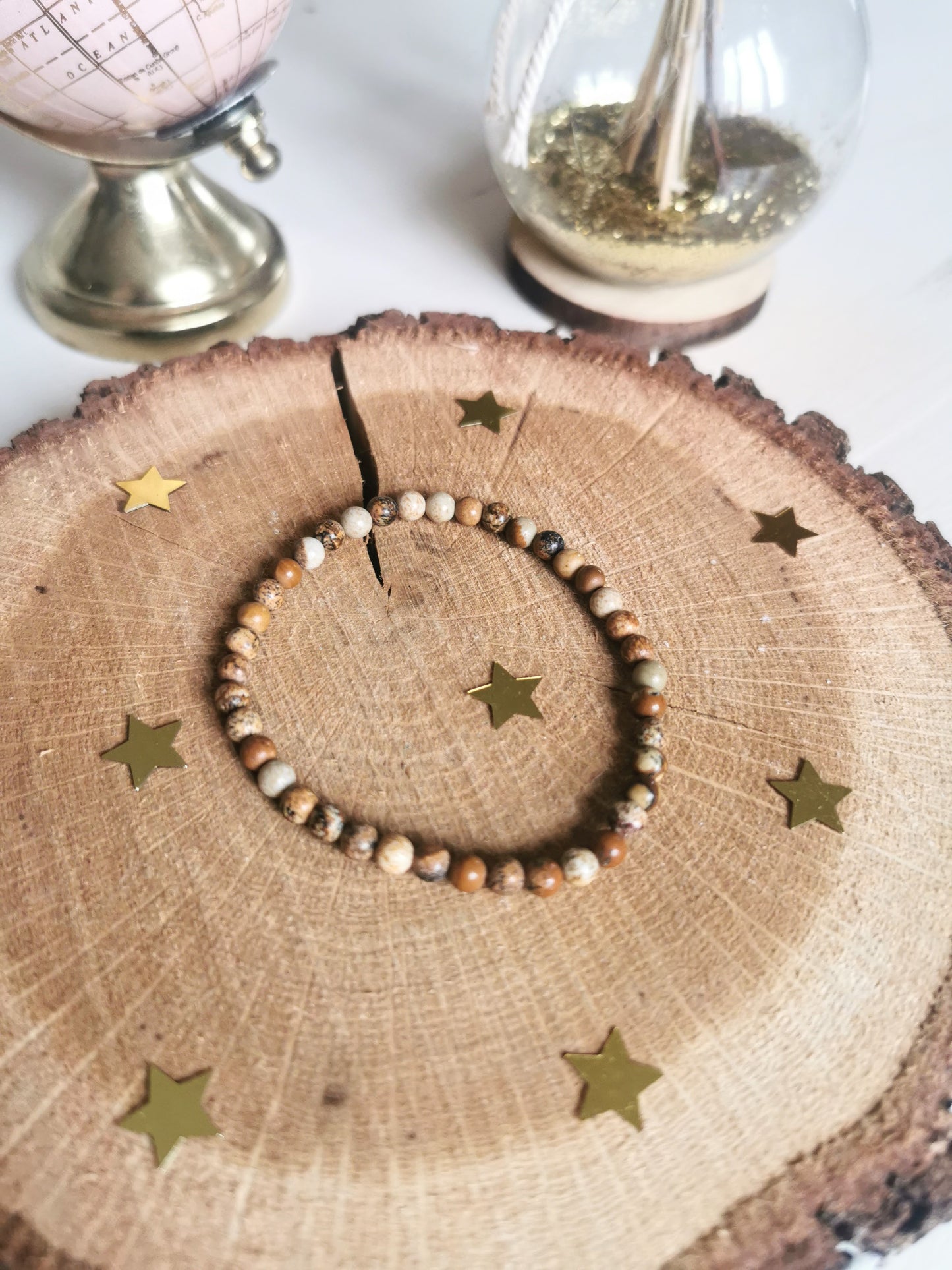 Bracelet en Jaspe paysage 4mm