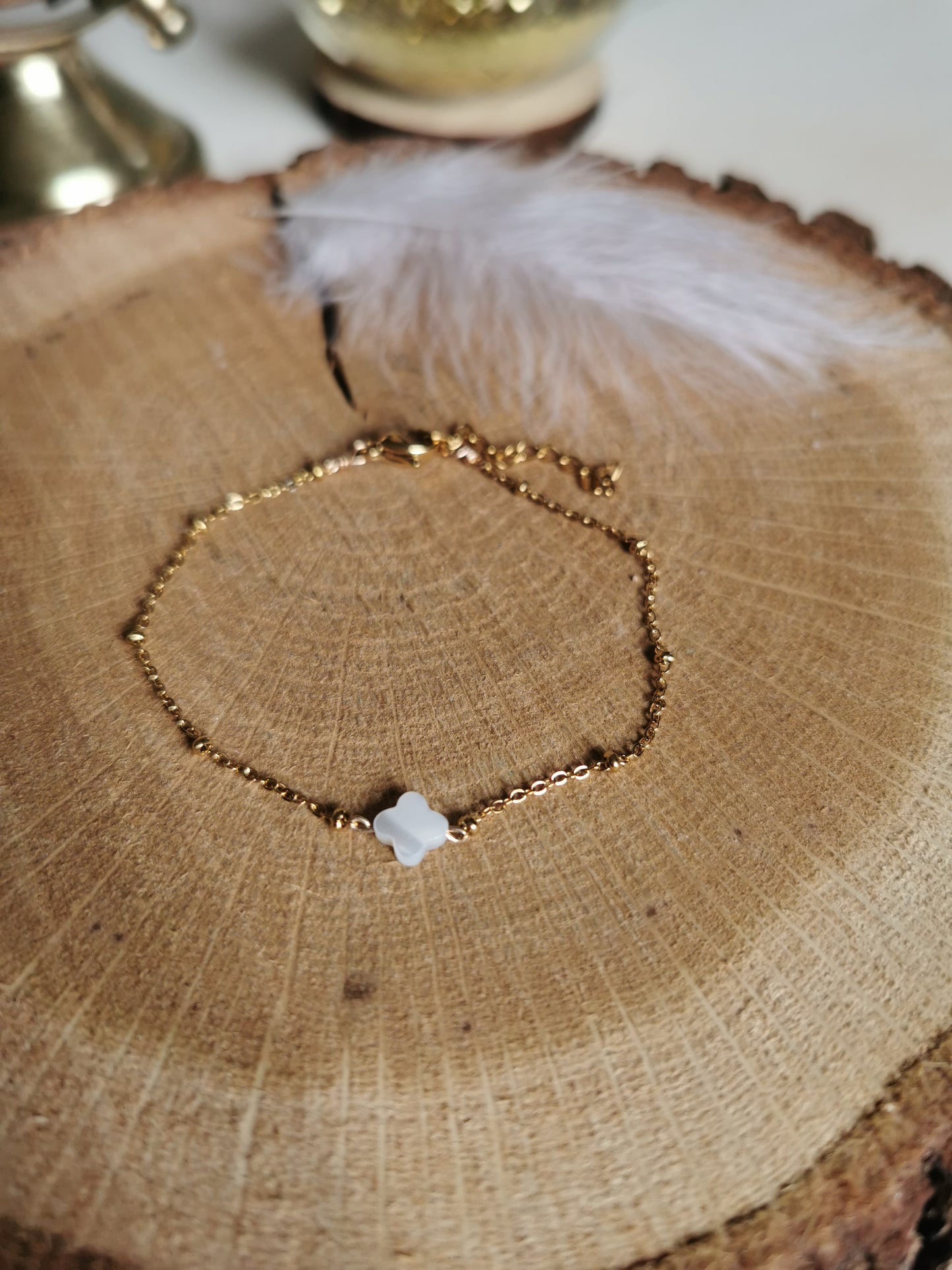 Bracelet trèfle en nacre