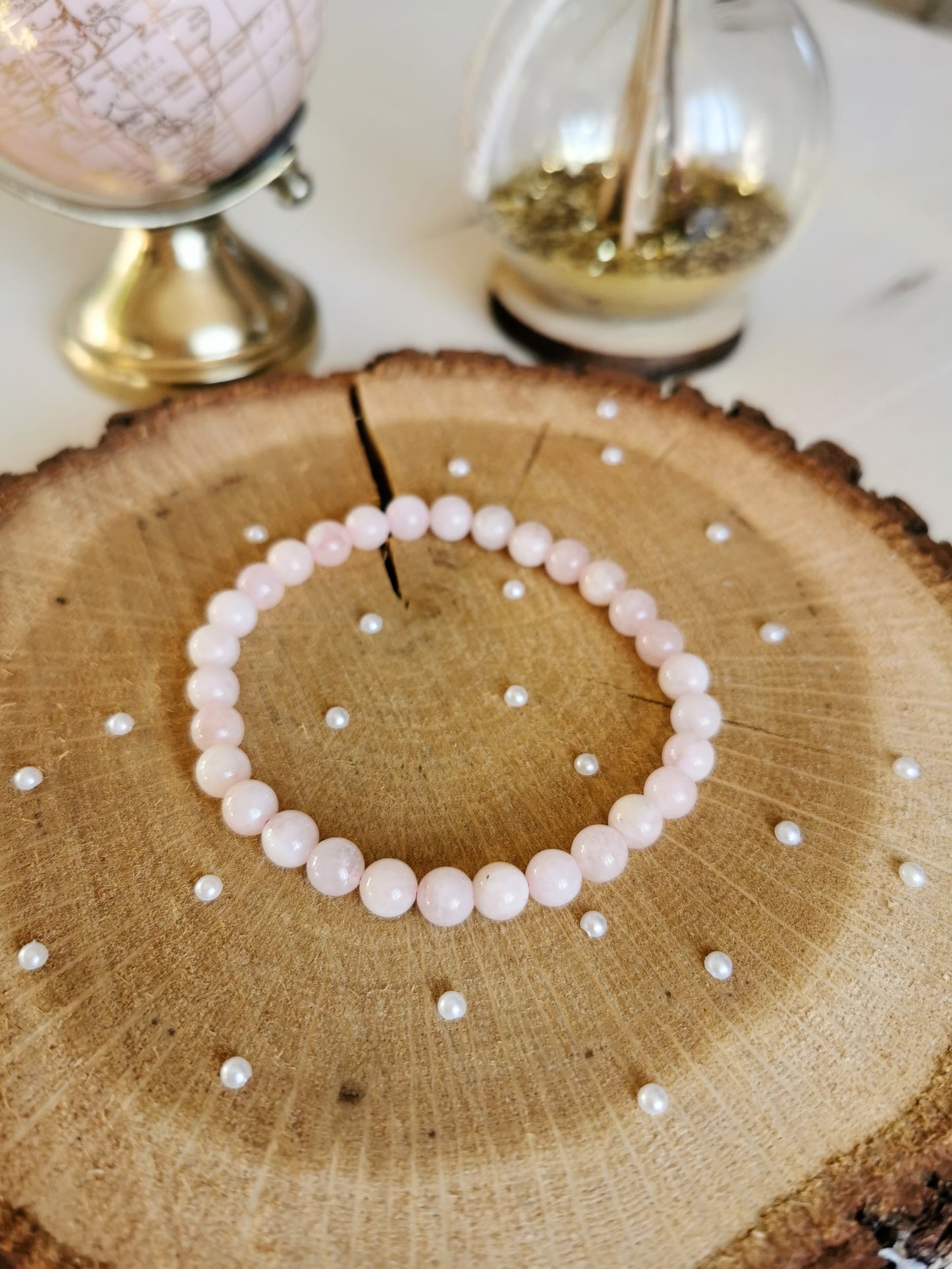 Bracelet en Morganite 8mm