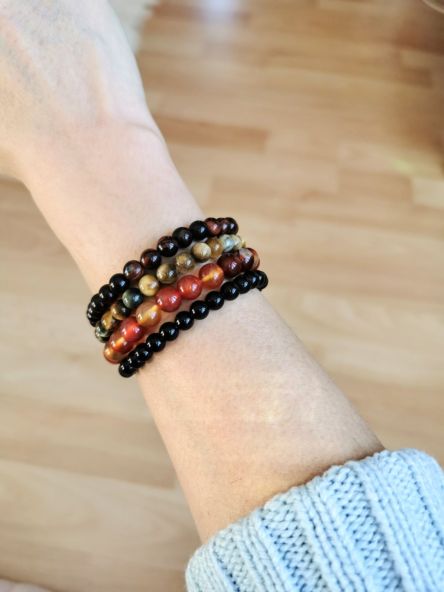 Bracelet en Oeil de taureau 8mm