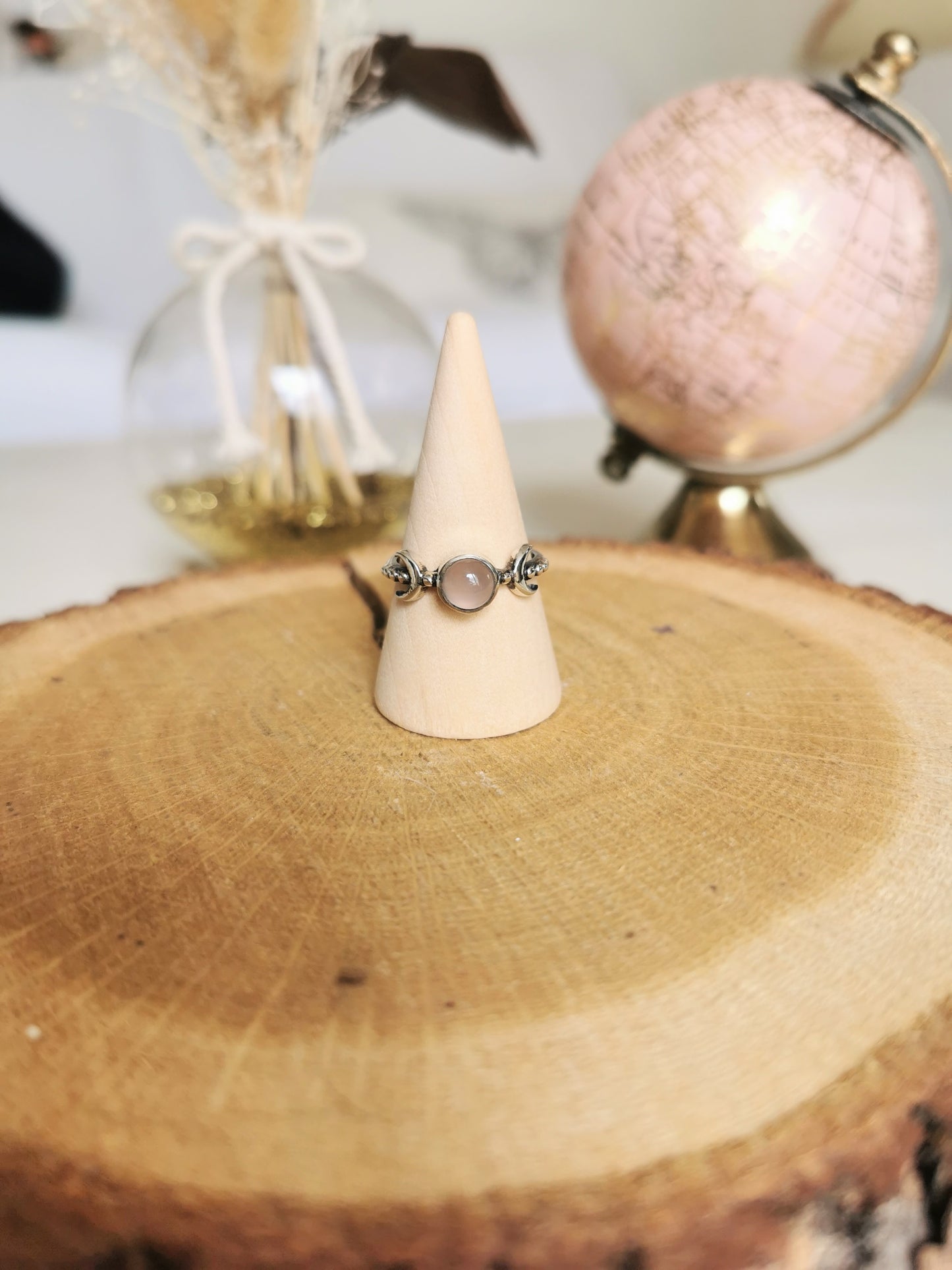 Bague SELENA en Quartz Rose