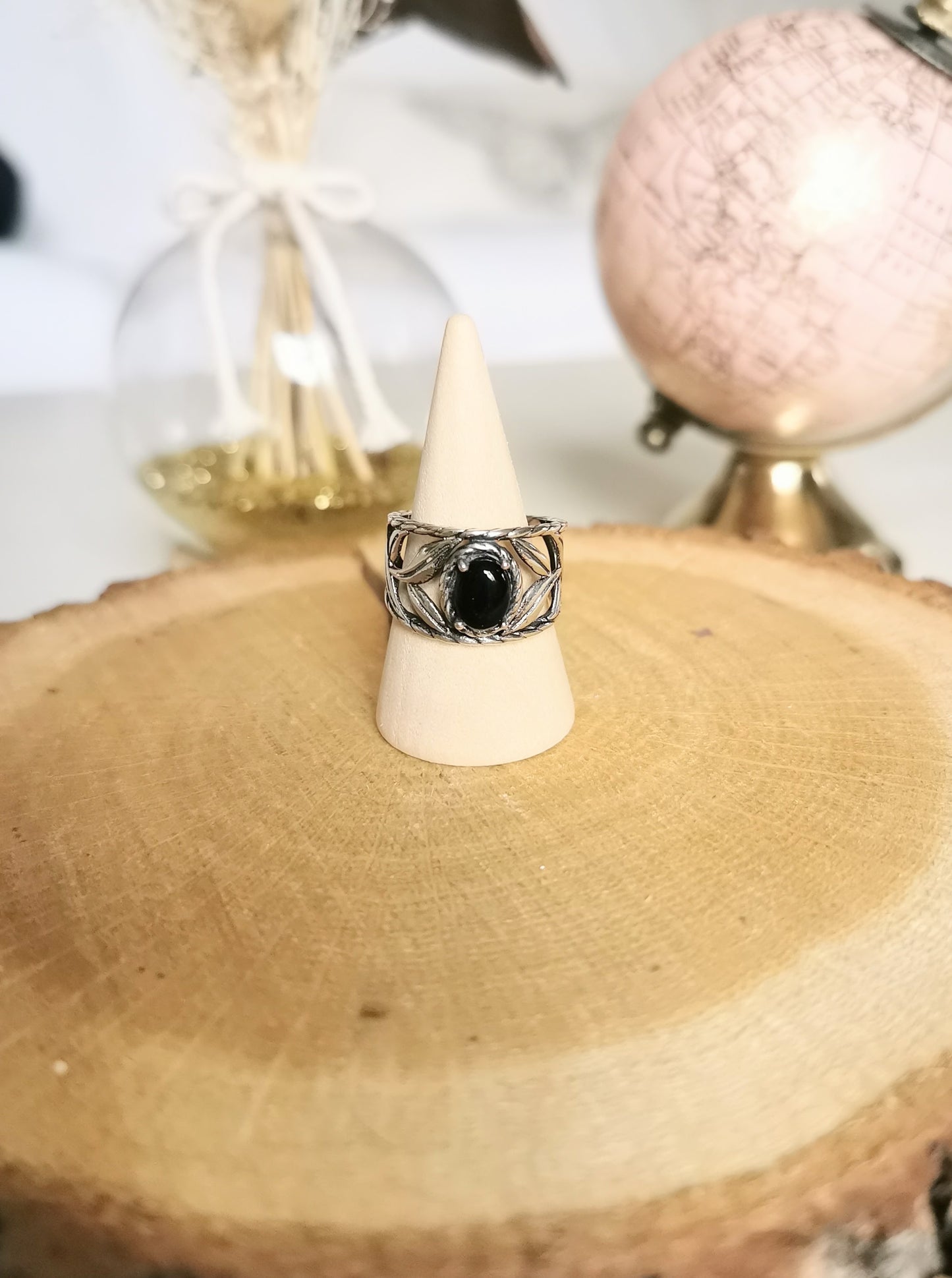 Bague ANYA en Obsidienne