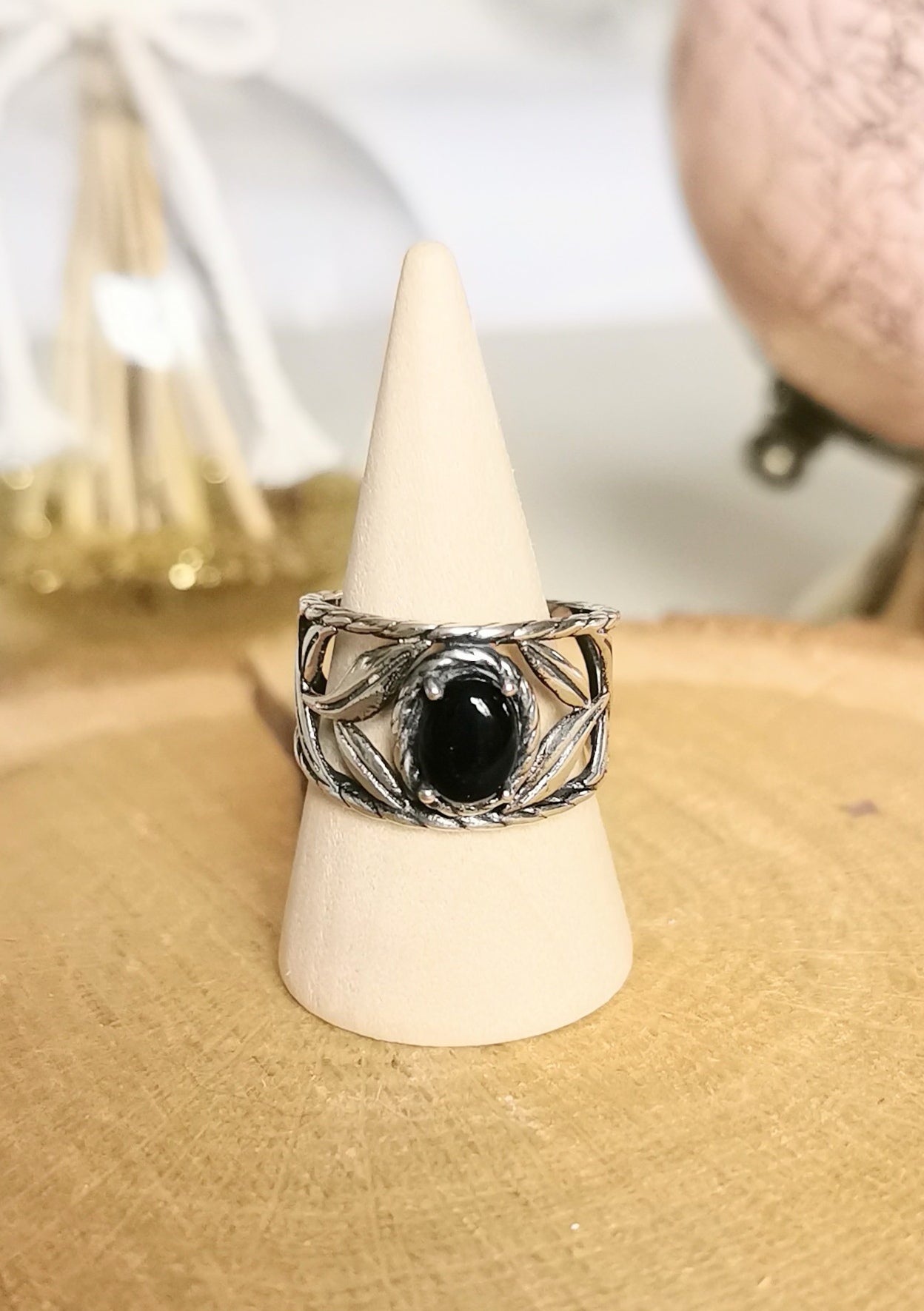 Bague ANYA en Obsidienne
