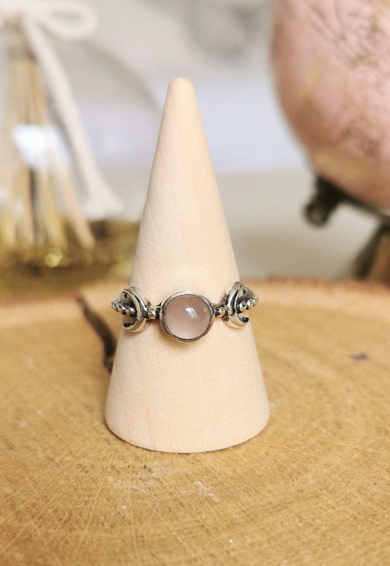 Bague SELENA en Quartz Rose