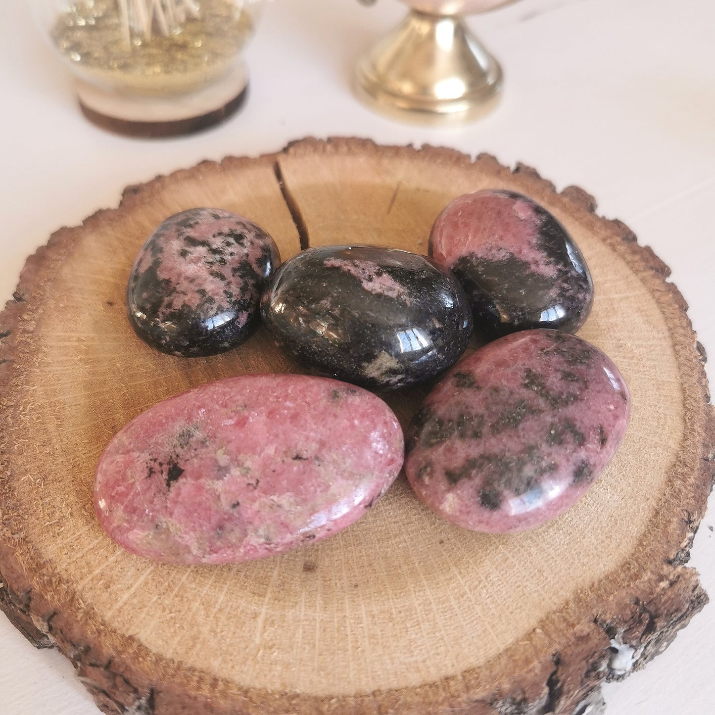 Galet rhodonite