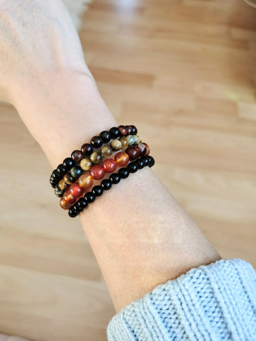 Bracelet en Cornaline 8mm