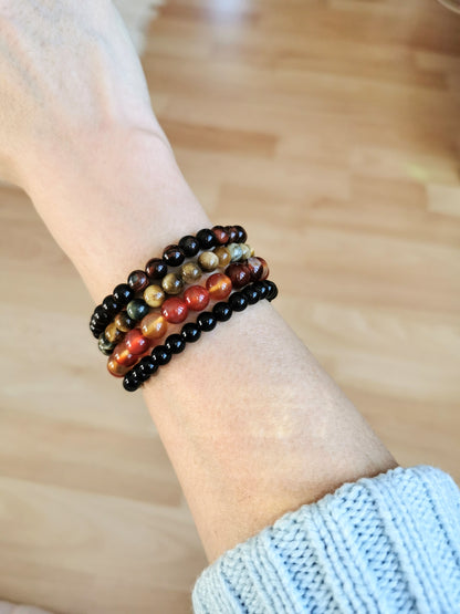 Bracelet en Oeil de taureau 8mm