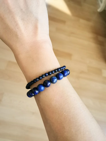 Bracelet en Lapis lazuli 4mm