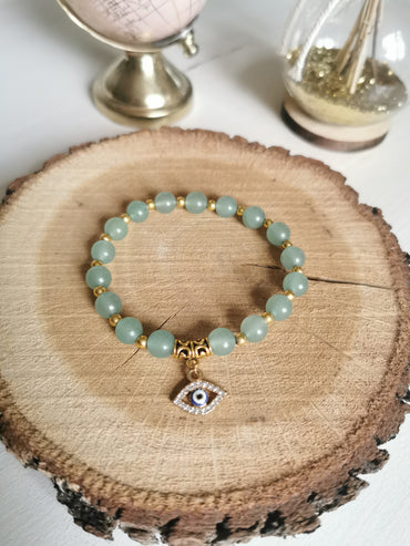 Bracelet Œil Turc – Charme & Protection avec Pierres Naturelles