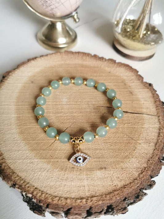 Bracelet Œil Turc – Charme & Protection avec Pierres Naturelles