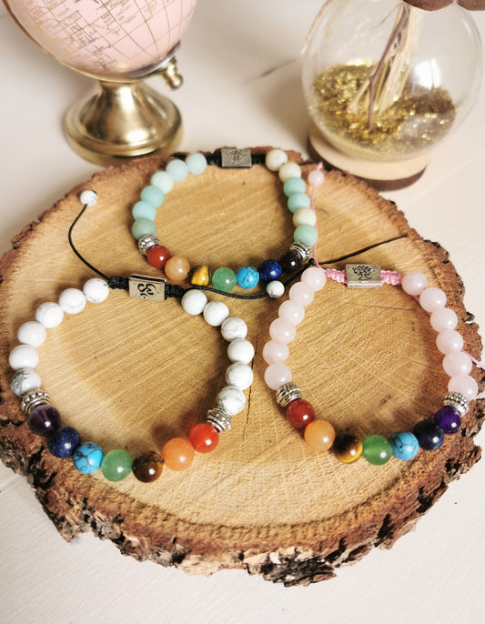 Bracelet 7 Chakras – Énergie, Harmonie & Arbre de Vie