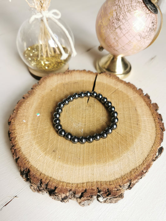 Bracelet en Hématite - 8 mm