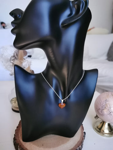 Pendentif Coeur en Ambre