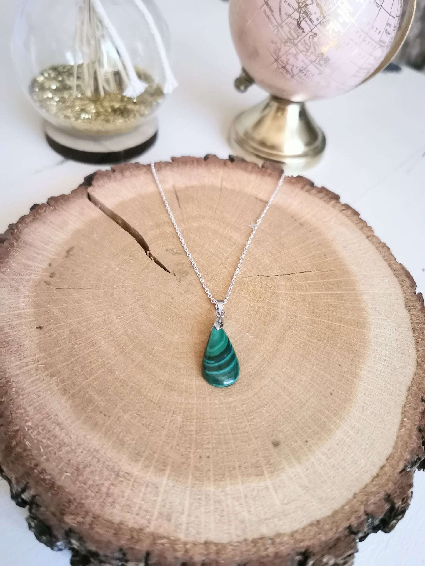 Pendentif en Malachite