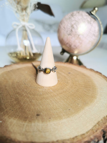 Bague LOUNA en Œil de Tigre