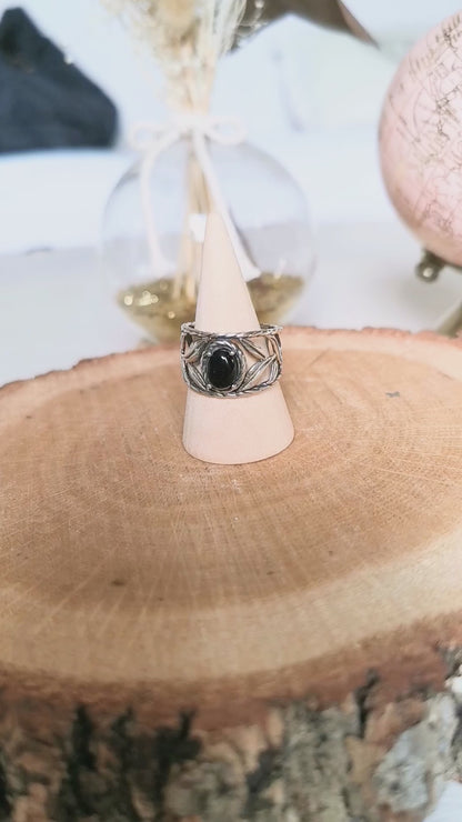 Bague ANYA en Obsidienne