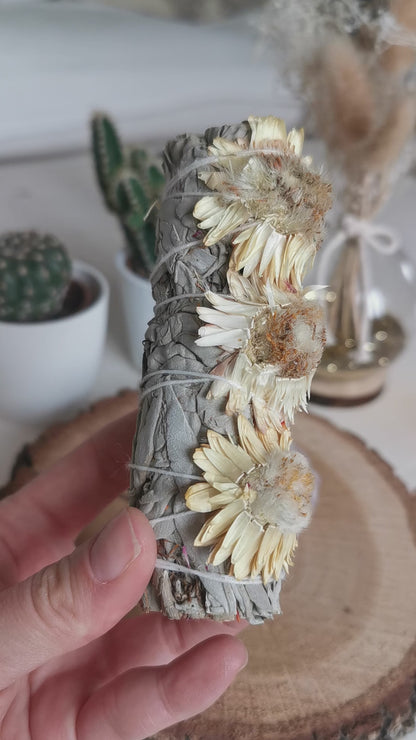 Bouquet de Sauge avec Tournesols albinos